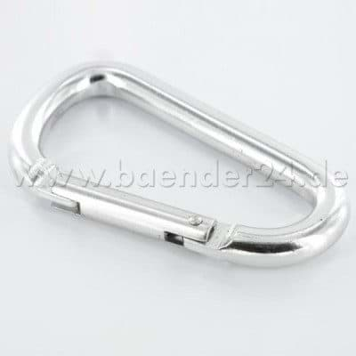 Picture of 1 key carabiner made of aluminum - 50mm long - color: silver