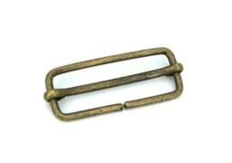 Picture of regulator made of steel, old brass - for 30mm webbing - 10 pieces
