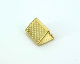Picture of webbing ends for flat cord / webbing - 15mm wide - golden - 10 pieces