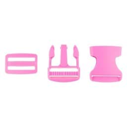 Picture of 38mm buckle with strap adjuster/regulator - colour: pink - 1 piece