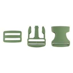 Picture of 38mm buckle with strap adjuster/regulator - colour: olive - 1 piece