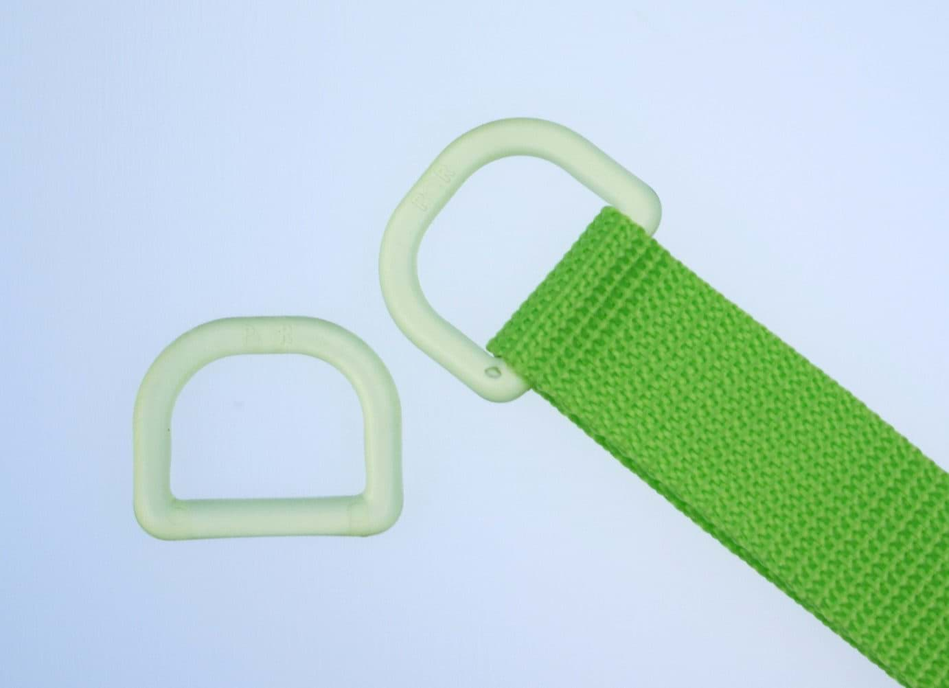 Picture of 25mm D-ring - lime transparent - 1 piece