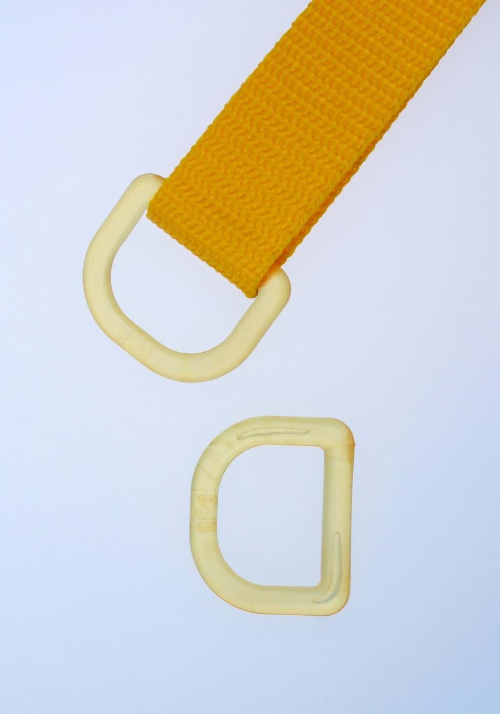 Picture of 30mm D-ring - yellow transparent - 1 piece