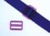 Picture of 40mm strap adjuster - purple transparent - 1 piece