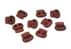 Picture of cord stopper - 2 holes - up to 4mm - bordeaux - 23mm wide - 10 pieces