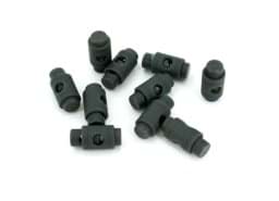 Picture of cord stopper - cylindrical form - 1 hole - colour: dark grey - up to 5mm - 10 pieces