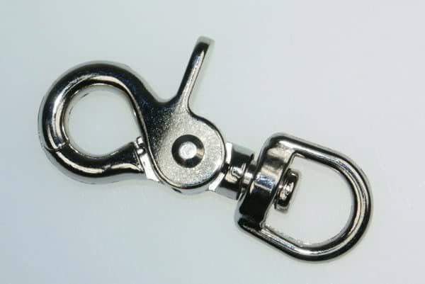 Picture of scissor carabiner with swirl - 6,3cm long - 13mm hole - 10 pieces