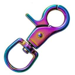 Picture of scissor carabiner with 16mm round swirl - 6cm long - neo chrome - 1 piece
