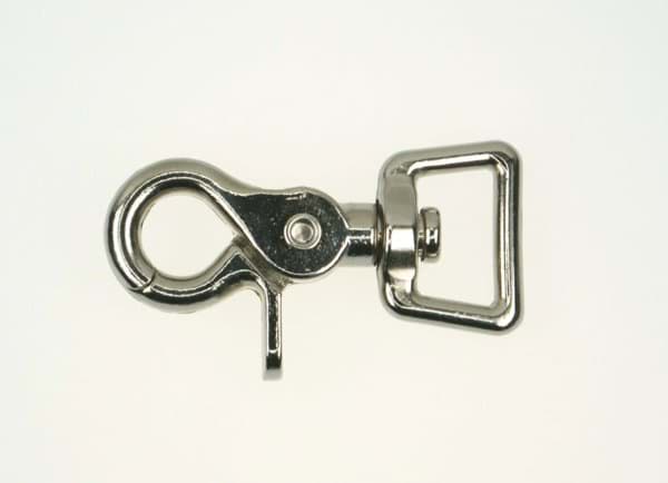 Picture of scissor carabiner made of zinc die-casting - 6,1cm long - for 20mm wide webbing - 1 piece