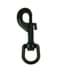 Picture of snap carabiner 7,8cm long - with rotatable swivel - color: black - 50 pieces