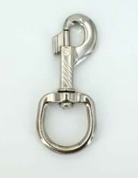 Picture of metal snap hook made of zinc die casting - 8,9cm long - with rotatable swivel - 10 pieces
