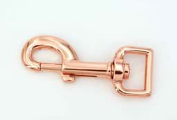 Picture of bolt carabiner - rose gold - 7,8cm long - for 20mm webbing - 1 piece