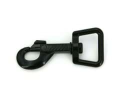 Picture of bolt carabiner 7,8cm made of zinc die-casting, black, for 25mm webbing - 1 piece