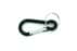 Picture of key carabiner hook with ring - 60mm long - color: black - 10 pieces