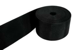 Picture of 10m PP webbing - 80mm wide - 1,4mm thick - black (UV)