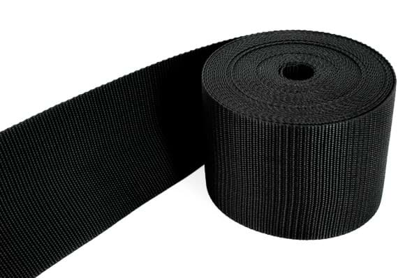 Picture of 50m PP webbing - 100mm wide - 1,4mm thick - black (UV)