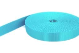 Picture of 10m PP webbing - 20mm wide - 2mm thick - turquoise(UV)