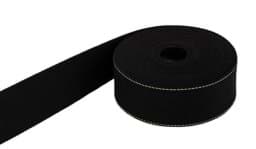 Picture of 1m belt strap / bags webbing - made of recycled thread - black - 39mm wide