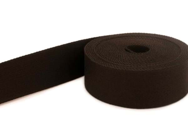 Picture of 50m roll belt strap / bags webbing - color: dark brown - 40mm wide