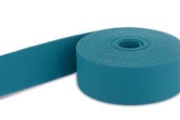 Picture of 50m roll belt strap / bags webbing - color: petrole blue light - 40mm wide