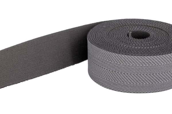 Picture of 50m roll belt strap / bags webbing - color: fish bones grey 257 - 40mm wide