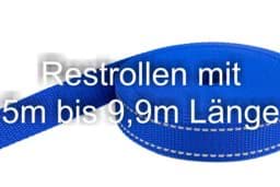 Picture of Restpostenbox 20mm breites PP-Gurtband 1,4mm stark, 25m - königsblau mit Reflektorstreifen (UV)