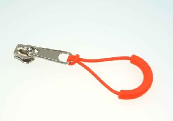 Picture of zipper pendant / zipper-strap - fluorescent orange - 10 pieces