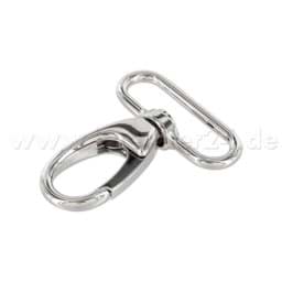 Picture of carabiner made of zinc die casting - 5,8cm long - for 40mm wide webbing - sturdy design - 10 pieces