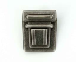 Picture of metal briefcase lock - colour: antique black - 3,5cm wide - 1 piece