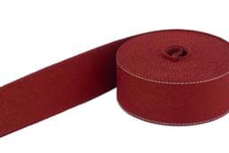 Picture of 1m belt strap / bags webbing - made of recycled yarn - 39mm - wine red