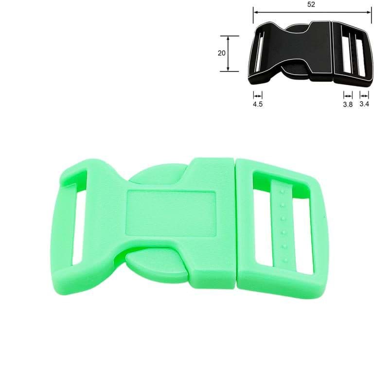 Picture of Gebogene Steckschließer - 20mm Durchlass - Grün - 10 Stück