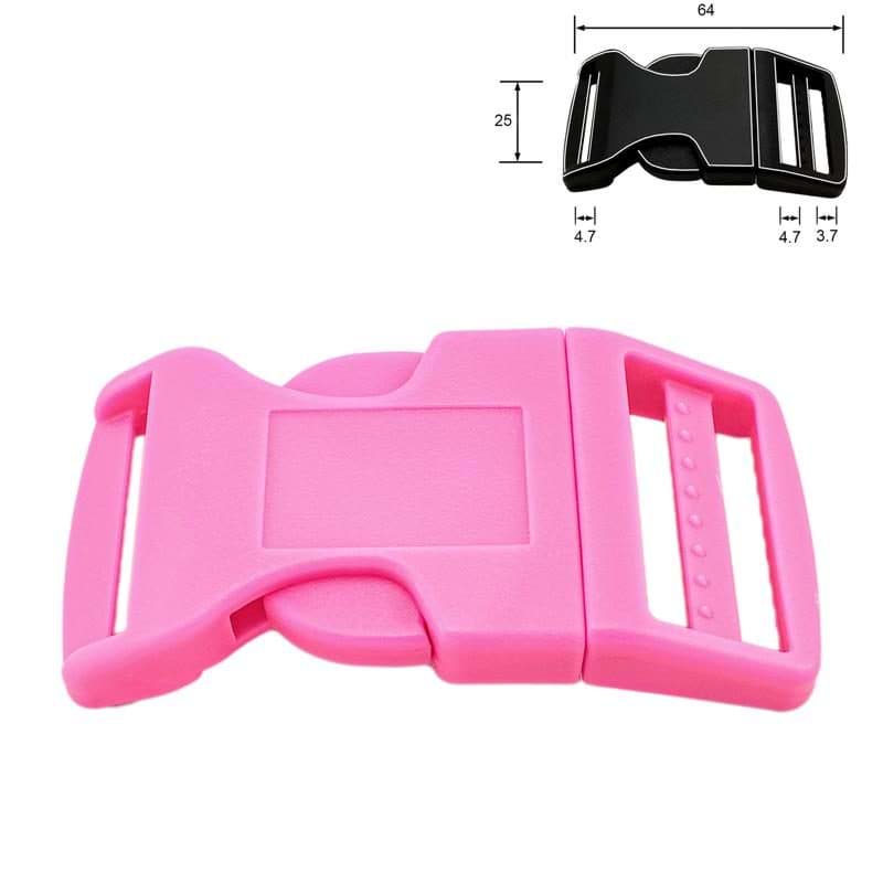 Picture of Gebogene Steckschließer - 25mm Durchlass - Pink - 10 Stück