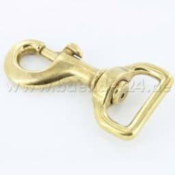 Picture of bolt carabiner 7,8cm made of brass, for 25mm webbing - 1 piece