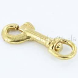 Picture of bolt carabiner 57 x 11mm made of brass, with round swirl - 1 piece