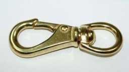 Picture of carabiner 92mm made of brass, with 18mm round swivel - 1 piece