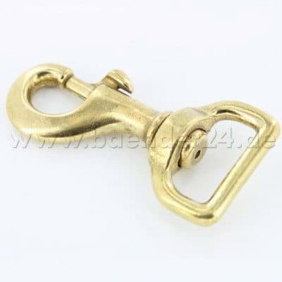 Picture of bolt carabiner 7,8cm made of brass, for 25mm webbing - 10 pieces