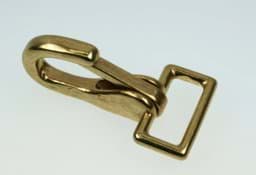 Picture of carabiner made of brass - for 25mm wide webbing - with snap lock - 1 piece