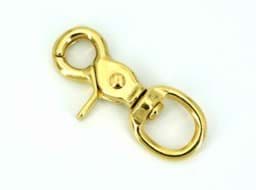 Picture of scissor carabiner made of brass - 16mm round swirl - 7cm long - 1 piece
