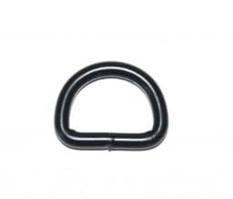 Picture of 25mm D-ring welded made of steel, black - 10 pieces