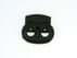 Picture of cord stopper - 2 holes - up to 5mm - 23mm wide - black - 10 pieces