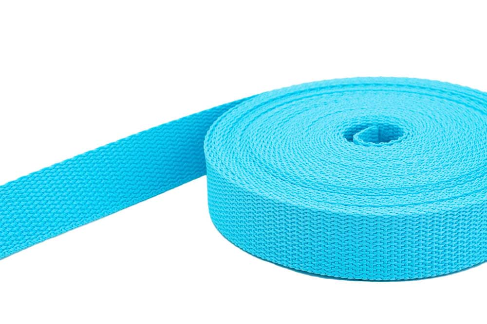 Picture of 10m PP webbing - 40mm width - 1,4mm thick - turquoise (UV)