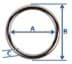 Picture of 40mm o-ring (inner measurement) made of V4A stainless steel, welded - 1 piece
