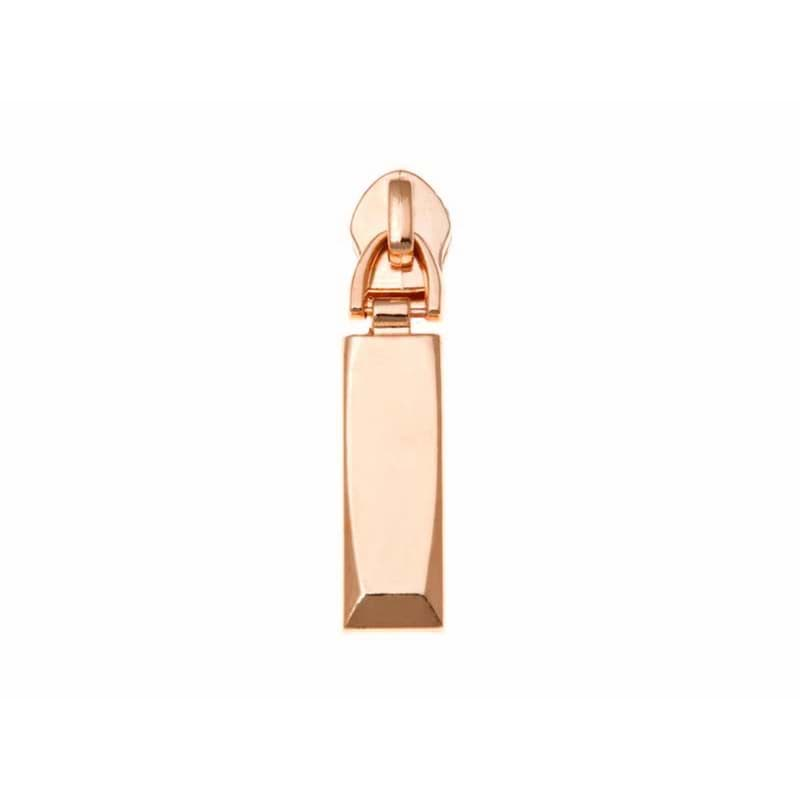 Picture of slider for 5mm zippers - 45mm long - color: dark gold - 10 pieces