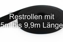Picture of Restpostenbox 40mm breites PP-Gurtband, 1,8mm stark, 50m - schwarz (UV)