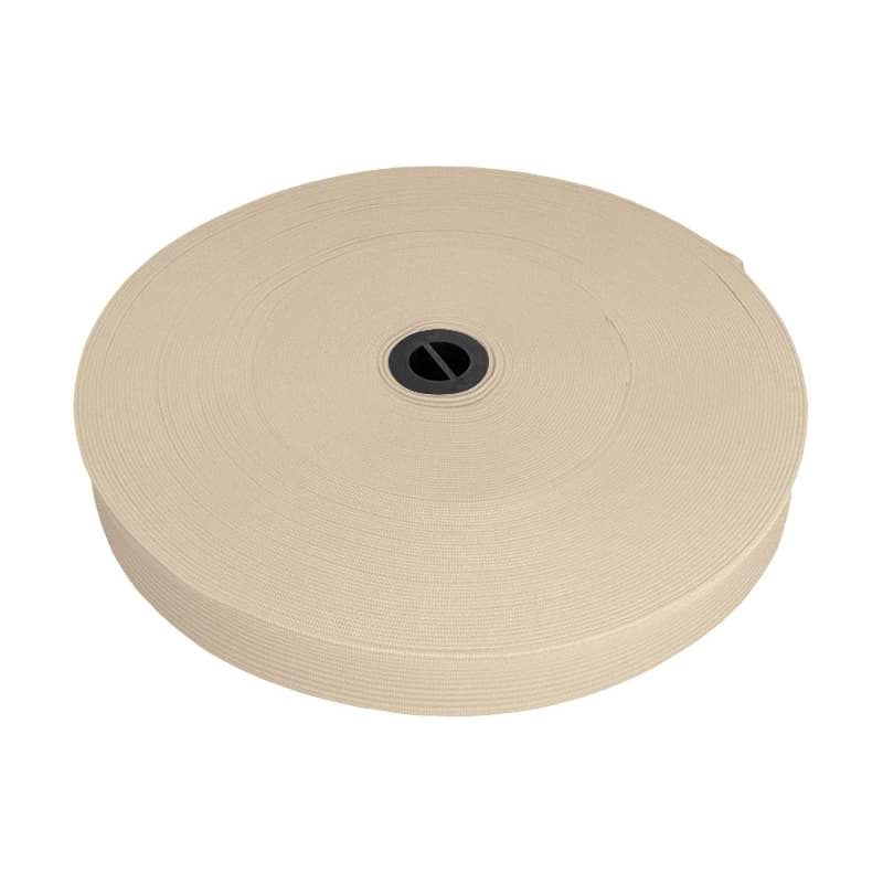 Picture of 20mm wide elastic webbing made of polyester - 25m roll - nature