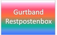 Restpostenbox 25mm breites PP-Gurtband 1,8mm stark, 25m - 5 verschiedene Farben (UV)