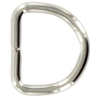 50mm D-Ring geschweißt aus Stahl, vernickelt - 1 Stück