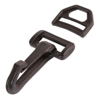 Plastikkarabiner, 25mm breit, schwarz