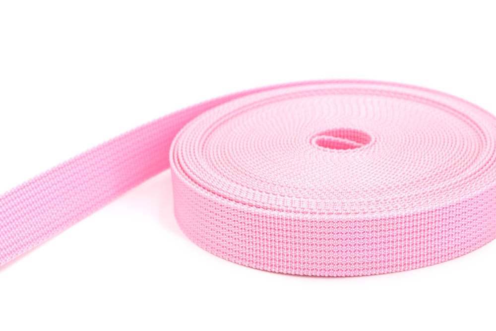 50m PP Gurtband - 25mm breit - 1,8mm stark - rosa (UV)
