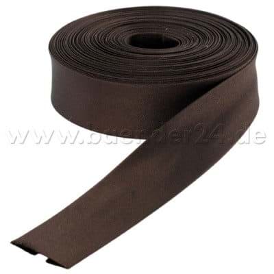 Einfassband aus Polyester, 20mm breit, Farbe: dunkelbraun - 10m